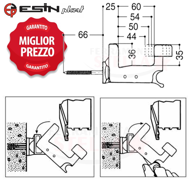 FERMA PERSIANE TOP GRILLO IN RESINA AUTOMATICO ORIGINALE FERMAPERSIANA FINESTRA
