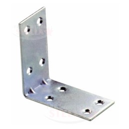 PIASTRINA AD ANGOLO 8 FORI 80 x 80 X 30 MM MISURE spessore 2 mm