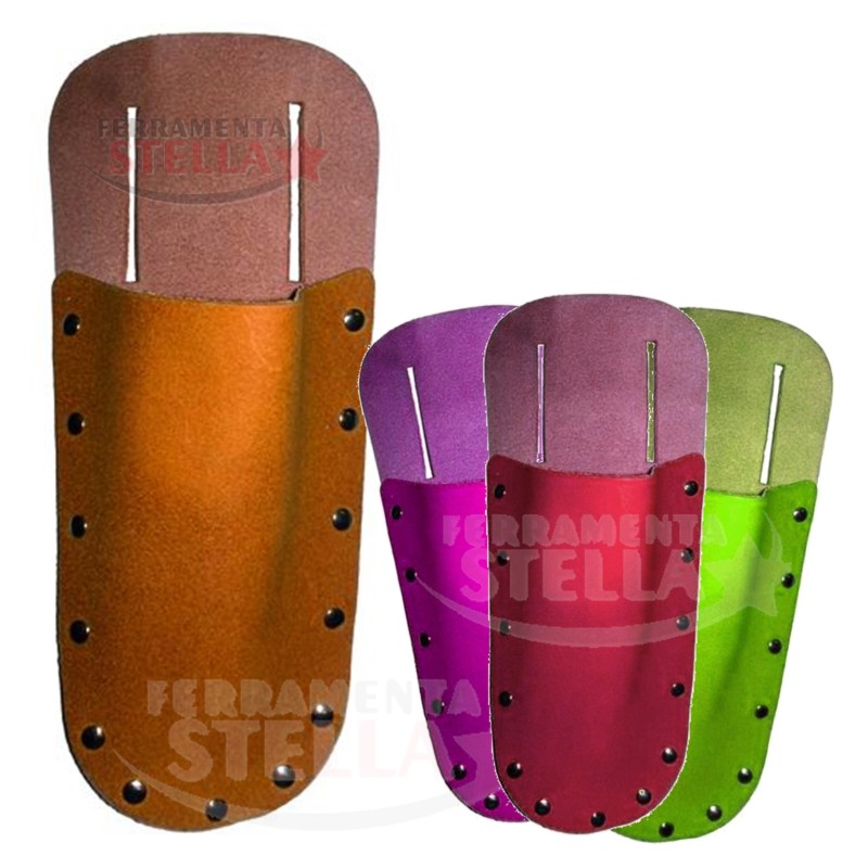 CUSTODIA FODERO TASCA BORSA PORTA FORBICI UTENSILI GIARDINO IN CUOIO RIVETTATA x CINTURA