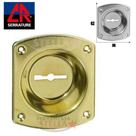 PLACCA MOSTRINA BOCCHETTA CONCAVA PLACCHETTA x SERRATURA CR DOPPIA MAPPA ORO ART. 32