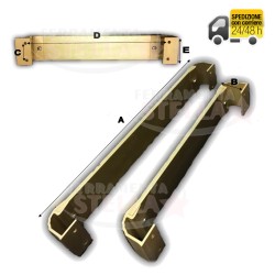 DOPPIA MANIGLIA MODELLO QUADRA PONTINA PER ALLUMINIO E FERRO BIANCA