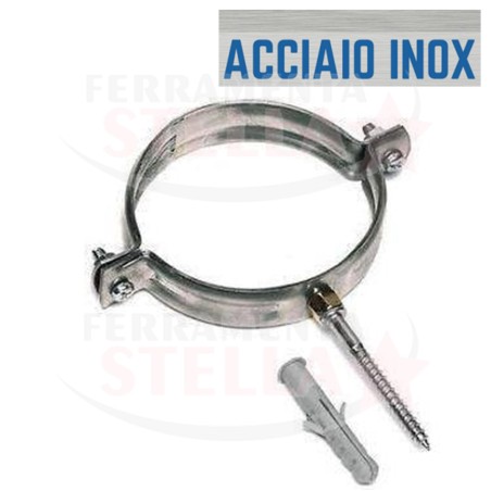 COLLARI DIAMETRO 30 CM INOX X TUBI STUFA CAMINO STRINGITUBO FASCETTA