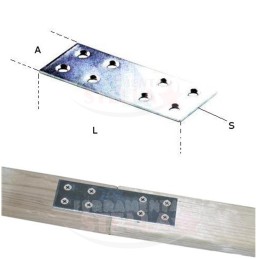 PIASTRINA DI GIUNZIONE 6 FORI 35 x 60