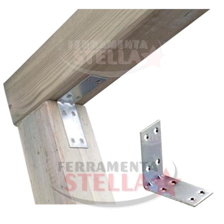 PIASTRINA AD ANGOLO 8 FORI 60 x 60 X 30 MM MISURE spessore 2 mm