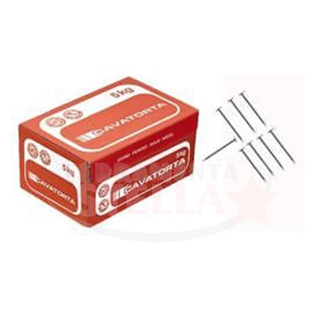 CHIODI TESTA PIANA IN FERRO LUCIDO - CONFEZIONE DA 5 KG - 18 X 80