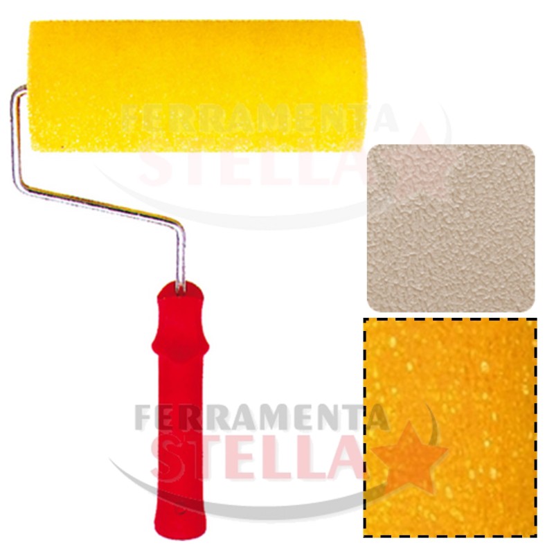 RULLO IN SPUGNA PER VERNICIARE PITTURARE PITTURA SMALTO VERNICE GRANA MEDIA 20CM