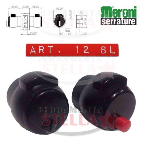 SERRATURA MERONI PREMI APRI NOVA ART 12 WC ACCIAIO LEGNO ALLUMINIO MANIGLIA