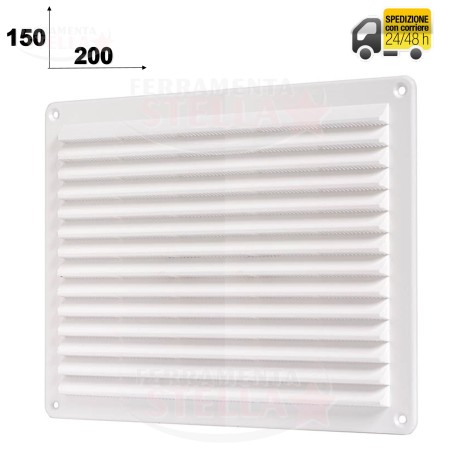GRIGLIA ARIA AREATORE AREAZIONE QUADRATA C/RETE 150x200