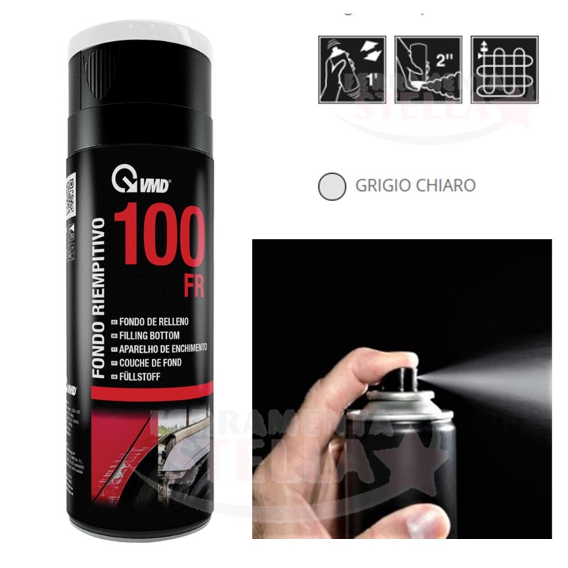 STUCCO ANTIRUGGINE SPRAY GRIGIO PRIMER FONDO METALLI CARROZZERIA ANTI RUGGINE