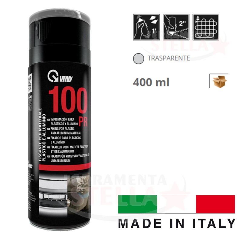 VERNICE SPRAY PRIMER AGGRAPPANTE FONDO PER PLASTICA PLASTICHE ACEM TRAPARENTE