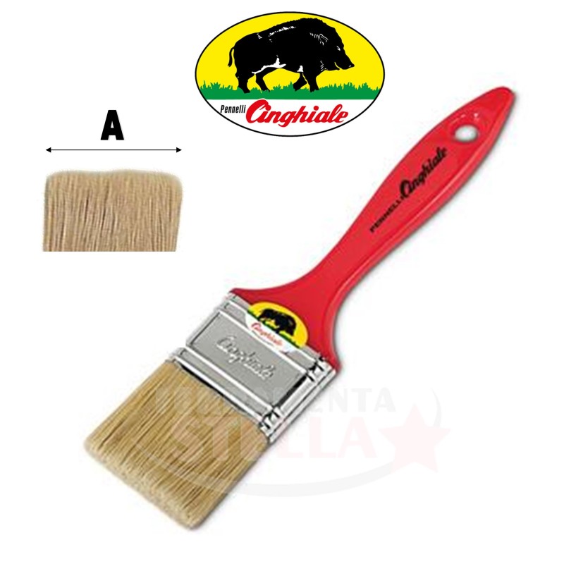PENNELLO PIATTO PENNELLESSA PIATTA BIONDA CERVUS 40x15 PITTURA VERNICE SMALTO