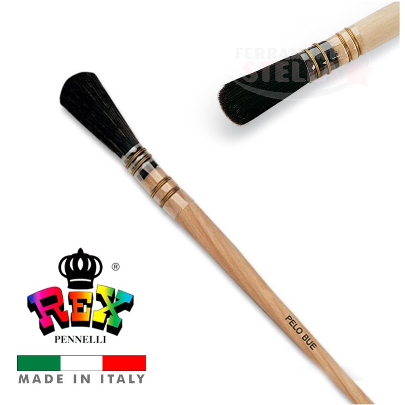PENNELLO BELLE ARTI BOMBASINO SENZA GHIERA PELO DI BUE NERO - MISURA 6 - SERIE S473
