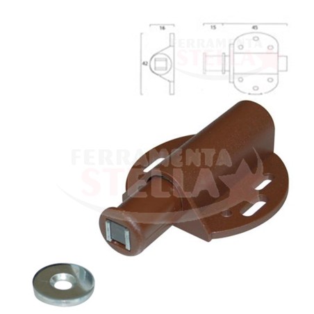 CALAMITA CRICCHETTO MAGNETICA PREMI E APRI TIPO PUSH - BIANCO SINGOLO