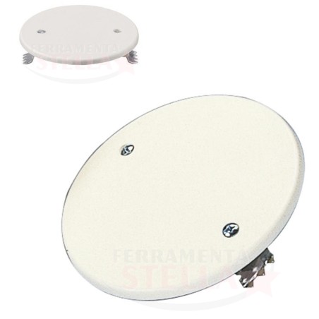 2 COPERCHIO TONDO ÿ 65MM BIANCO PER SCATOLA DERIVAZIONE COPRI FORO A ESPANSIONE