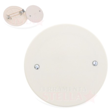 2 COPERCHIO TONDO ÿ 65MM BIANCO PER SCATOLA DERIVAZIONE COPRI FORO A ESPANSIONE