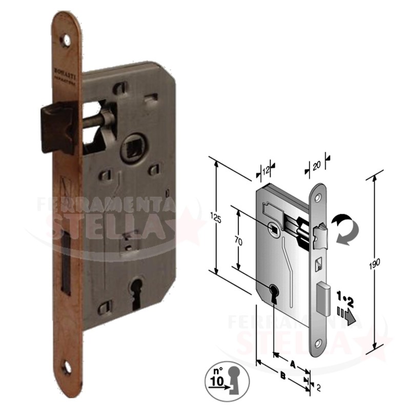 SERRATURA PATENT PER PORTE INTERNE - BUSSOLE