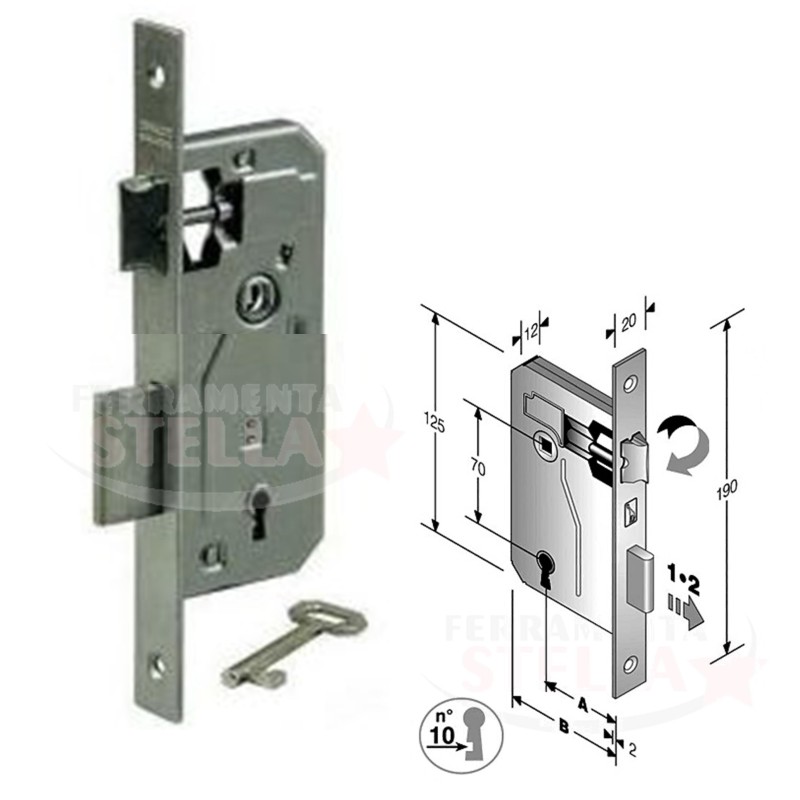 SERRATURA PATENT PER PORTE INTERNE - BUSSOLE 