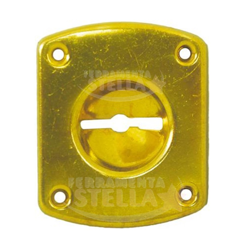 PLACCA MOSTRINA BOCCHETTA PLACCHETTA x SERRATURA CR DOPPIA MAPPA ORO