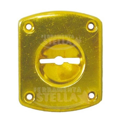 PLACCA MOSTRINA BOCCHETTA PLACCHETTA x SERRATURA CR DOPPIA MAPPA ORO