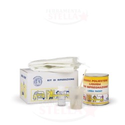 KIT VETRORESINA RIPARAZIONE 750ML RESINA POLIESTERE PER CARENE MOTO AUTO BARCHE