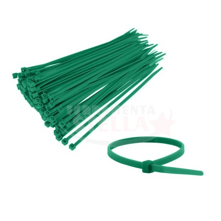 FASCETTA FASCETTE DA CABLAGGIO ELETTRICISTA LEGATURA - MISURA 3,6 x 203 - VERDE - CF 100 PZ 