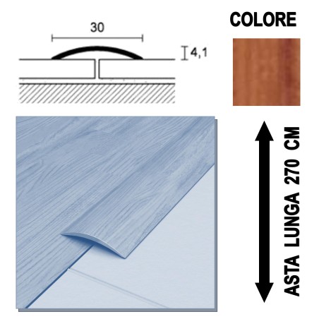 COPRIPAVIMENTO ALLUMINIO - COLORE LEGNO 60 - AUTOADESIVO - CM 93 