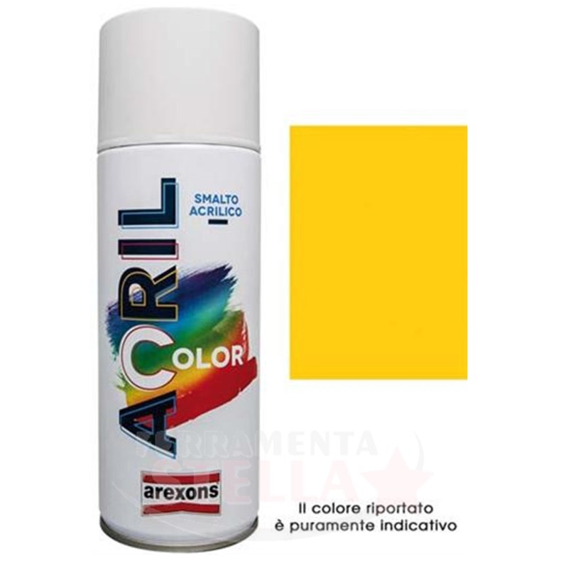 SMALTO PITTURA BOMBOLETTA VERNICE SPRAY ACRILICO 100% VARI COLORE GIALLO TRAFFICO RAL 1023