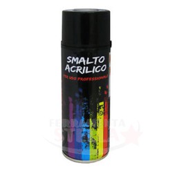 SMALTO PITTURA BOMBOLETTA VERNICE SPRAY ACRILICO 100% VARI COLORE NERO LUCIDO RAL 9005