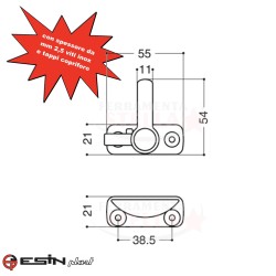 CHIOCCIOLINA CHIOCCIOLA CHIUDI ANTA A SPINGERE ESINPLAST IN COPPIA 