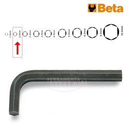 CHIAVE  ESAGONALE A BRUGOLA CROMATA 2 MM
