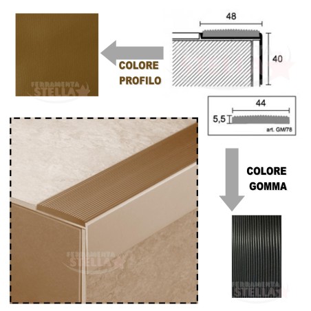COPRIPAVIMENTO ALLUMINIO - COLORE LEGNO 60 - AUTOADESIVO - CM 270