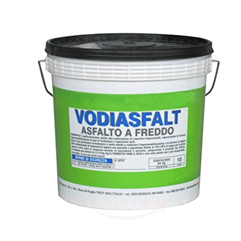 ASFALTO A FREDDO 5 LT. BITUME PER TERRAZZE TETTI IMPERMEABILIZZANTE PROTETTIVO