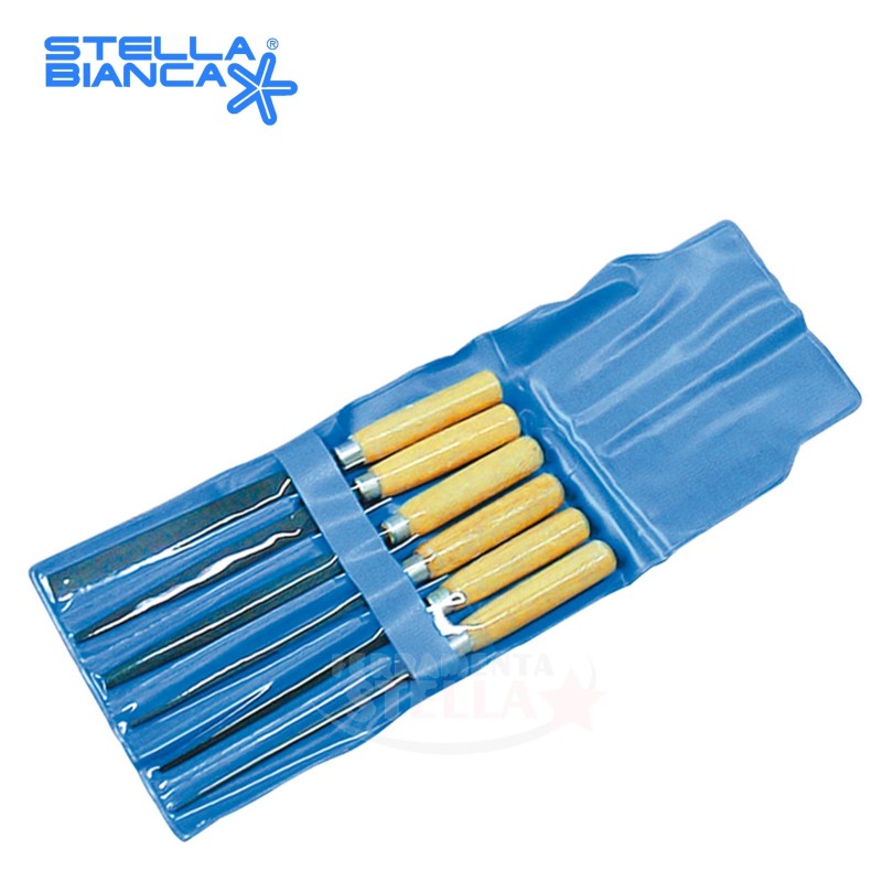 SET 6 LIME AD AGO PICCOLE CON MANICO PER CHIAVI LIMA LIMARE PROFESSIONALI