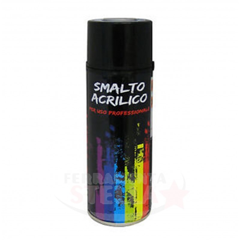 SMALTO PITTURA BOMBOLETTA VERNICE SPRAY ACRILICO 100% VARI COLORE BIANCO LUCIDO RAL 9010