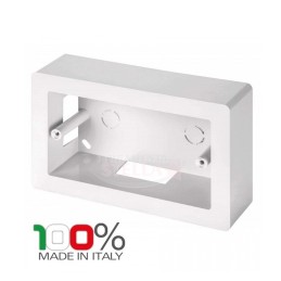 CASSETTA SCATOLA PER ESTERNO PER CANALINA CONTENITORE A 3 POSTI PER MINICANALE E CANALINE