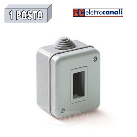 SCATOLA CONTENITORE IP44  1 POSTI X FRUTTO GEWIS E MAGIC BTICINO GRIGIO CHIARO