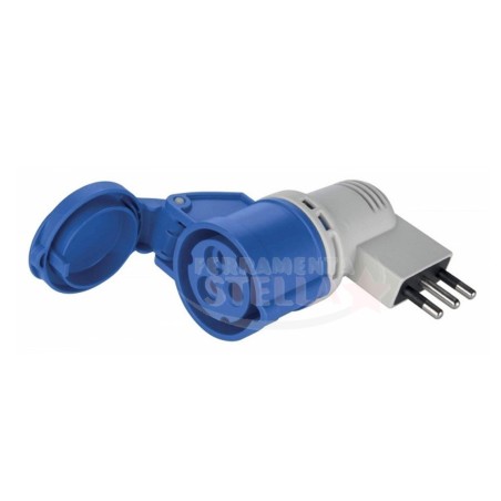 ADATTATORE SPINA 16A A PRESA INDUSTRIALE BLU FME 2P + T 16A IP44