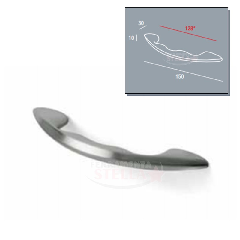 MANIGLIA MANIGLIETTA ARGENTO MATTO MANIGLIE ANTA ANTE CASSETTO CASSETTI ITALIA