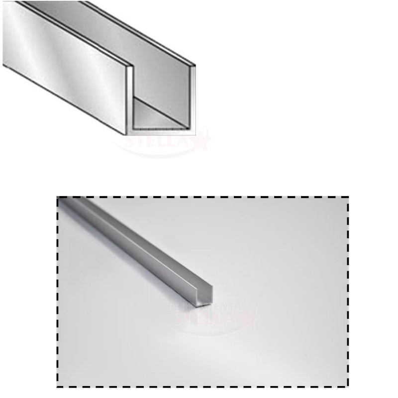 PROFILO ALLUMINIO CANALINO AD U