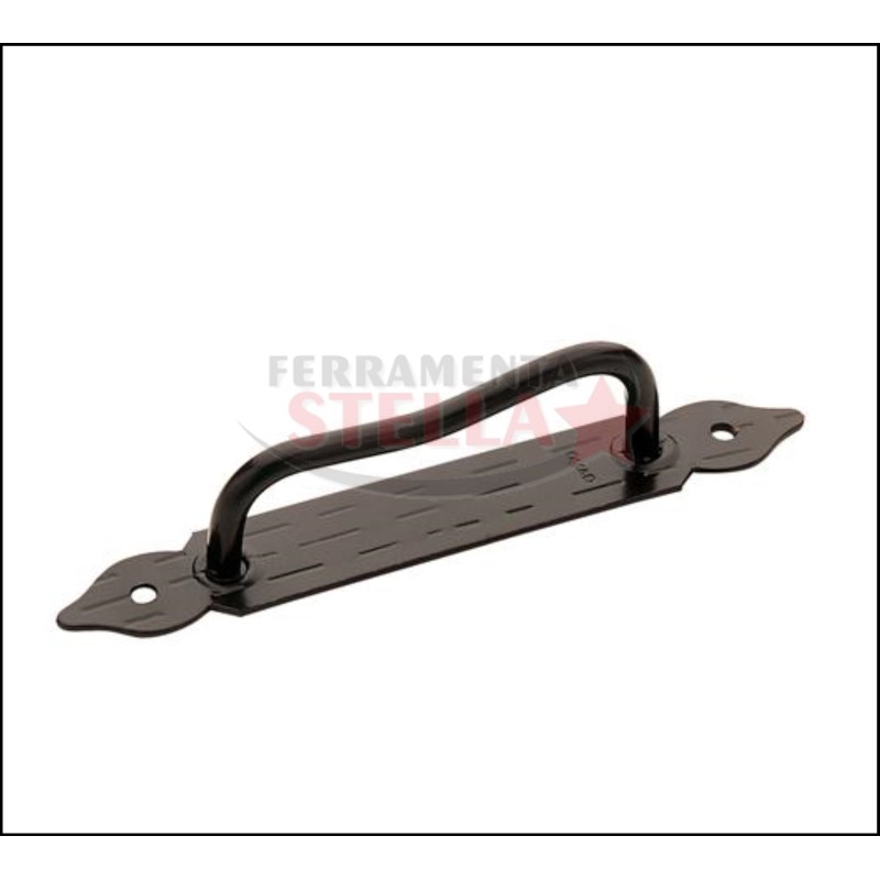 MANIGLIONE MANIGLIA TIPO FERRO BATTUTO X PORTONE LANCIA VERNICIATO NERO INTERASSE MM 230	