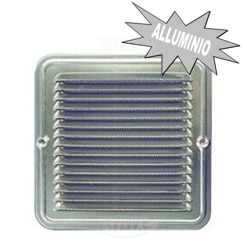 GRIGLIA GRIGLIETTA ARIA AREATORE AREAZIONE ACCIAIO INOX 140x140 ARIAZIONE QUADRA