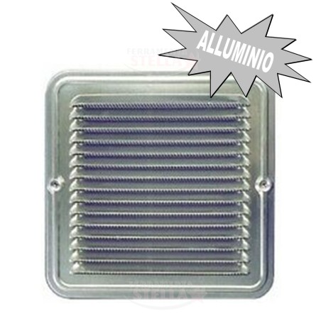 GRIGLIA GRIGLIETTA ARIA AREATORE AREAZIONE ACCIAIO INOX 140x140 ARIAZIONE QUADRA