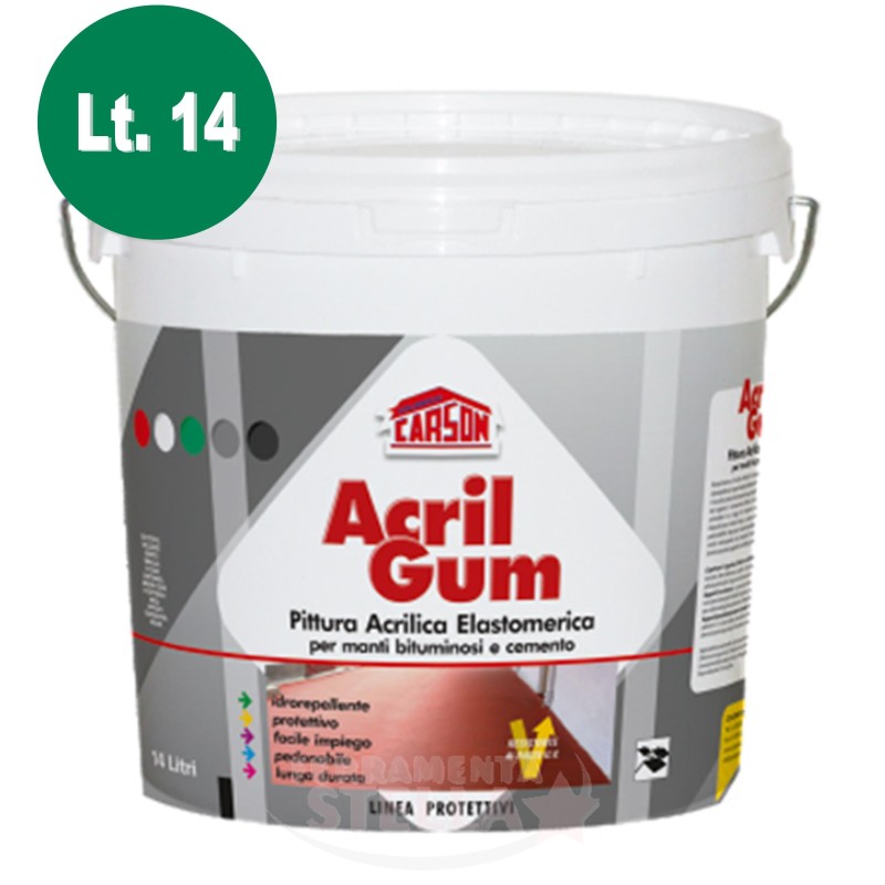 GUAINA LIQUIDA 14 LT. RIVESTIMENTO ESTERNO TERRAZZA IMPERMEABILIZZANTE - VERDE 
