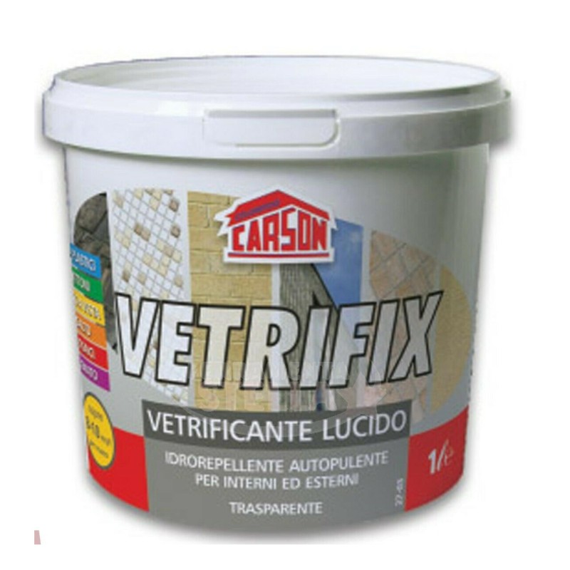 VETRIFICANTE LUCIDO  VETRIFIX - LT 1 - PER RIVESTIMENTI PLASTICI MATTONI CALCESTRUZZO TUFO PIETRA - EFFETTO BAGNATO