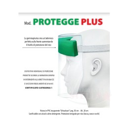 VISIERA PROTETTIVA TRASPARENTE  CM 20 x 30 - DPI E ULTRA CLEAN IN PVC