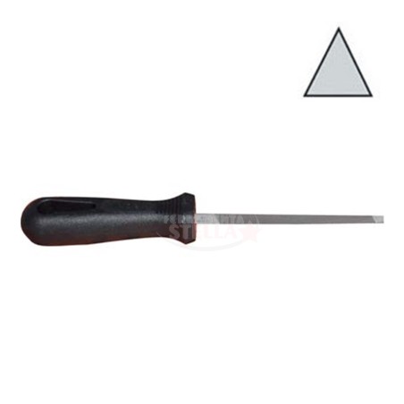 LIMA TRIANGOLARE 200 MM TAGLIO MEZZO DOLCE 1/2 DOLCE - PER FERRO METALLO CON MANICO
