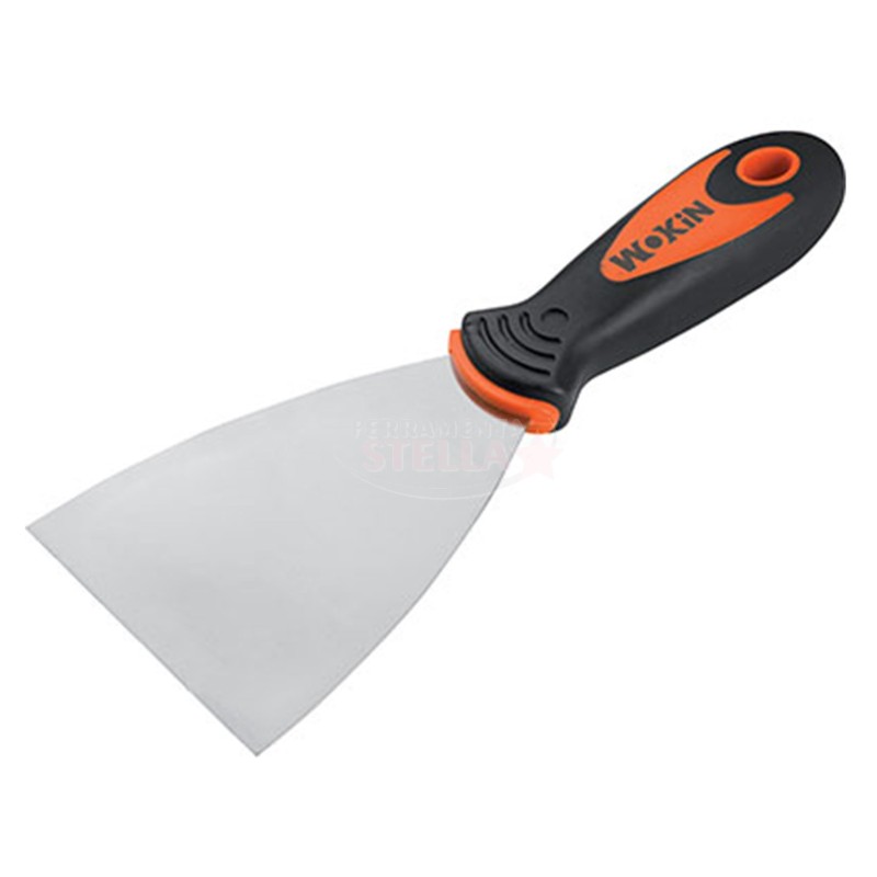 SPATOLA RASCHIETTO IN ACCIAIO DA 60 MM - 6 CM MANICO ERGONOMICO x PITTORE 