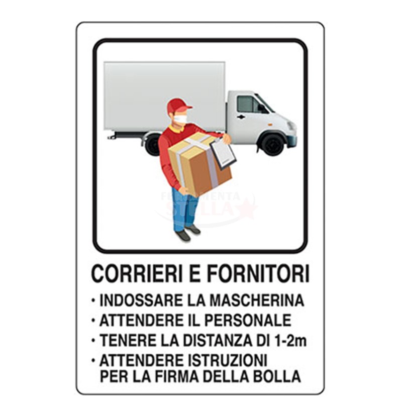 TARGA SEGNALETICA COVID - MANTENERE LA DISTANZA - IN ALLUMINIO - CM 20 X 30