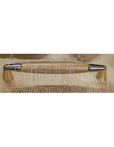 Maniglia legno rovere e oro maniglie metallo|ferramentastella.it