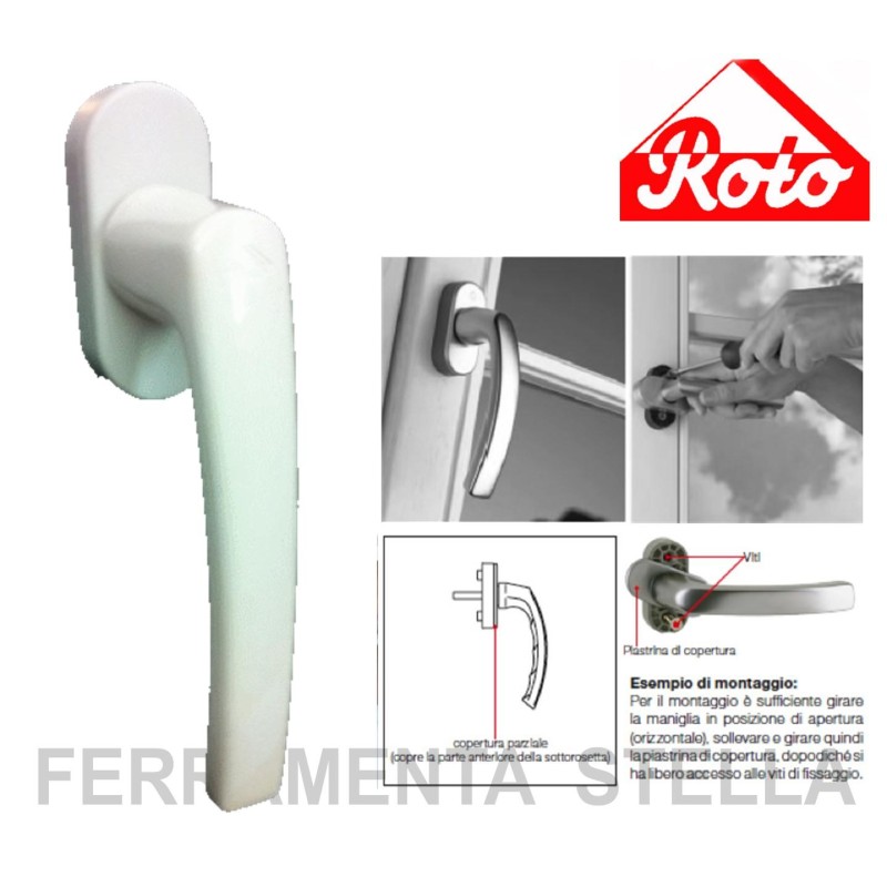 MANIGLIA ROTOLINE DK ANTA E RIBALTA PER CHIUSURA - COLORE NERO - MOVIMENTO PER BALCONI E FINESTRE